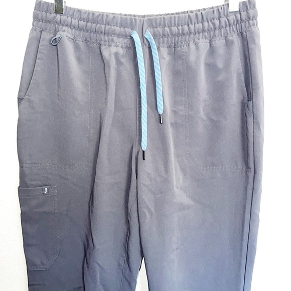 Jaanu Inc Women's Charcoal Gray Jogger Scrub Pants - Picture 2 of 13
